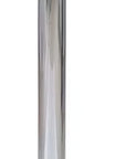 24" White and Silver Rounded Wood and Iron Bar Table