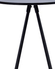 31" Black Rounded Wood and Iron Bar Table