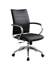 Black and Silver Adjustable Height Swivel Rolling Office Chair