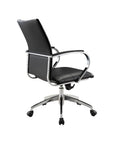 Black and Silver Adjustable Height Swivel Rolling Office Chair