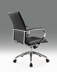 Black and Silver Adjustable Height Swivel Rolling Office Chair
