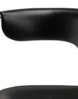 Black and Silver Adjustable Height Swivel Rolling Conference Office Chair