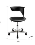 Black and Silver Adjustable Height Swivel Rolling Conference Office Chair