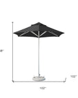 9' Black Polyester Round Market Patio Umbrella