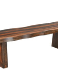 Six Piece Brown Solid Wood Dining Set with Four Chairs