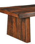Set of Two Dark Brown Solid Wood Sled Furniture Set
