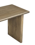 55" Brown Solid Wood Dining Bench
