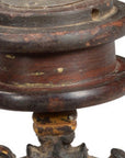 16" Black Distressed Floral Metal Tabletop Tealight Candle Holder