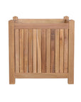 18" Natural Solid Wood Indoor Outdoor Square Planter Box