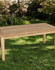 47" Natural Solid Wood Outdoor Coffee Table