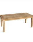 47" Natural Solid Wood Outdoor Coffee Table