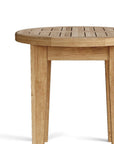 20" Natural Rounded Solid Wood Outdoor Side Table
