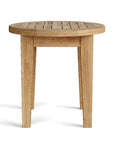 20" Natural Rounded Solid Wood Outdoor Side Table