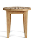 20" Natural Rounded Solid Wood Outdoor Side Table