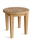 20" Natural Rounded Solid Wood Outdoor Side Table