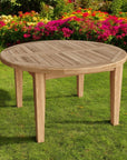 35" Natural Rounded Solid Wood Outdoor Coffee Table