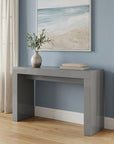 47" Gray Wood Block Console Table