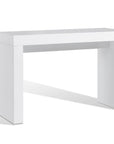 47" White Wood Block Console Table