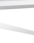 47" White Wood Block Console Table