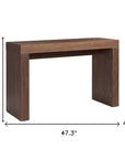 47" Brown Wood Block Console Table