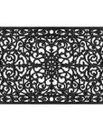 24" X 48" Black Scrollwork Outdoor Rubber Door Mat