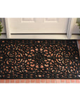 24" X 48" Black Scrollwork Outdoor Rubber Door Mat