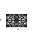 24" X 48" Black Scrollwork Outdoor Rubber Door Mat