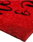 24" X 36" Red and Black Coir Merry and Bright Outdoor Christmas Door Mat