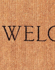 24" X 36" Natural and Black Coir Welcome Outdoor Door Mat