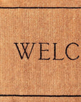 24" X 36" Natural and Black Coir Welcome Outdoor Door Mat