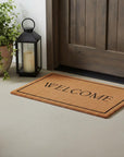 24" X 36" Natural and Black Coir Welcome Outdoor Door Mat