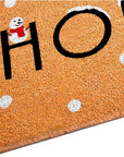 24" X 36" Natural Black and White Coir Happy Holidays Outdoor Christmas Door Mat