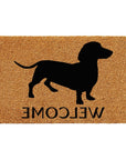 24" X 36" Natural and Black Coir Dachshund Welcome Outdoor Door Mat