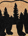 24" X 36" Natural and Black Coir Bear Welcome Outdoor Door Mat