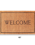 24" X 36" Natural and Black Coir Welcome Outdoor Door Mat