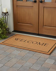 24" X 36" Natural and Black Coir Welcome Outdoor Door Mat
