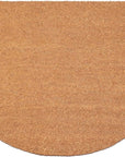 24" X 36" Natural Coir Solid Color Outdoor Semi Circle Door Mat