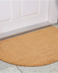 24" X 36" Natural Coir Solid Color Outdoor Semi Circle Door Mat