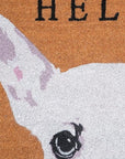 24" X 36" Natural Black and White Coir Chihuahua Hello Outdoor Door Mat
