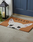 24" X 36" Natural Black and White Coir Chihuahua Hello Outdoor Door Mat