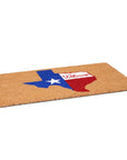 24" X 36" Natural Red White and Blue Coir Texas Outdoor Door Mat