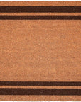 24" X 36" Natural and Black Coir Geometric Outdoor Door Mat