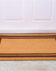 24" X 36" Natural and Black Coir Geometric Outdoor Door Mat