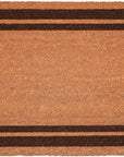 24" X 36" Natural and Black Coir Geometric Outdoor Door Mat