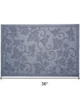 24" X 36" Light Gray Rubber Botanical Leaves Outdoor Door Mat
