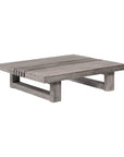 33" Gray Solid Wood Outdoor Coffee Table