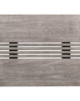 33" Gray Solid Wood Outdoor Coffee Table