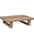 33" Natural Solid Wood Outdoor Coffee Table