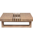33" Natural Solid Wood Outdoor Coffee Table