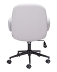 Beige and Black Adjustable Height Swivel Rolling Office Chair